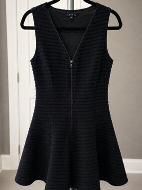 Theory Saydres Lera Zip Front Fit & Flare Dress Size 6